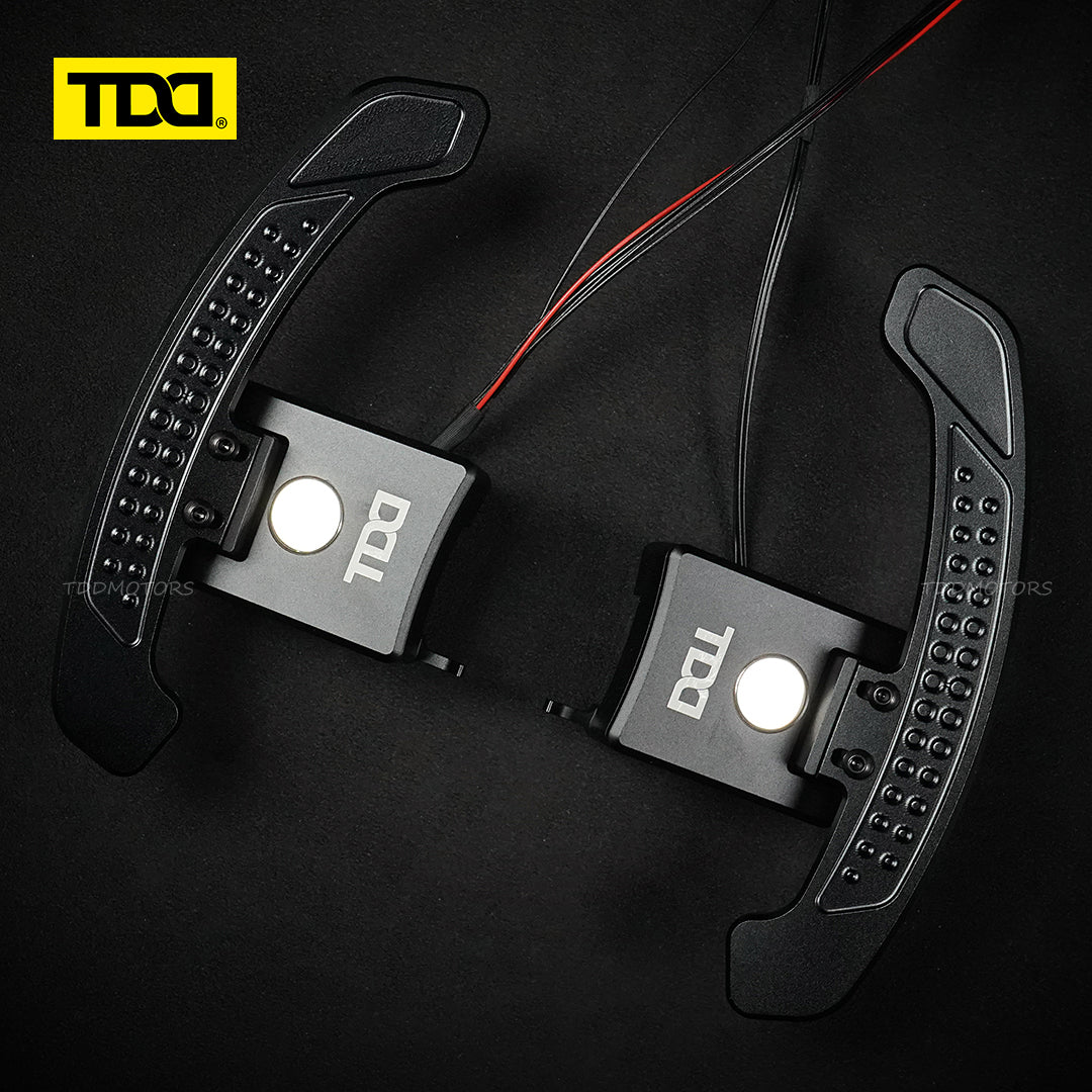 TDD Carbon Fiber LED Magnetic Paddle Shifters for Mustang GT