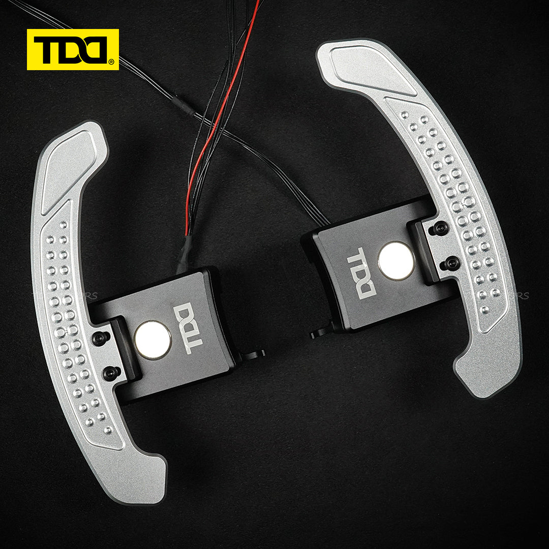 TDD Carbon Fiber LED Magnetic Paddle Shifters for Mustang GT