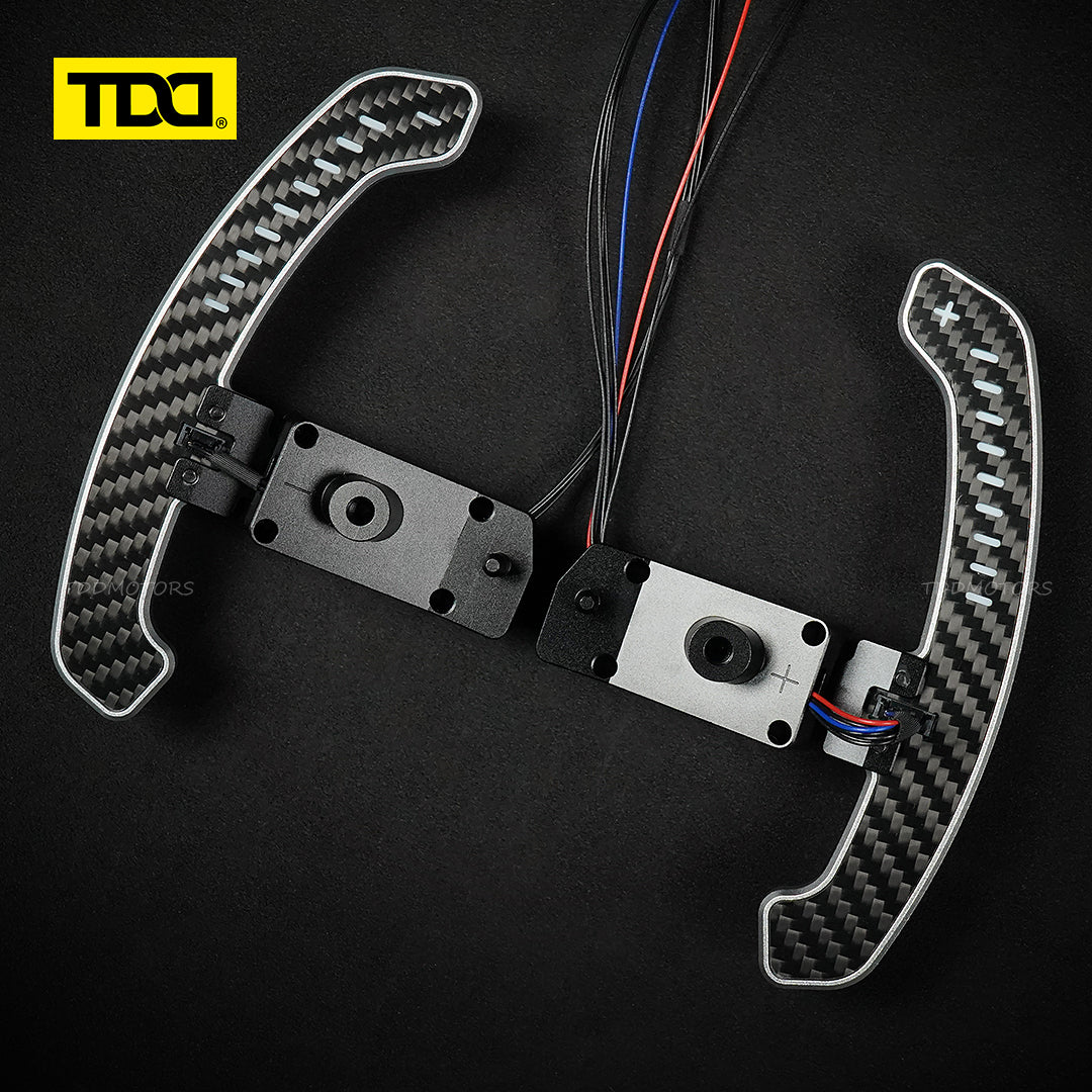 TDD Carbon Fiber LED Magnetic Paddle Shifters for Toyota Camry,GR Corolla, Yaris Avalon Lexus UX200,ES300 NX350,RX LC500