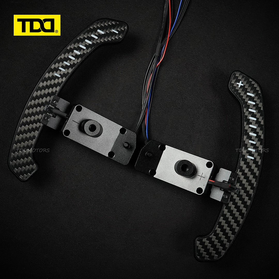 TDD Carbon Fiber LED Magnetic Paddle Shifters for Toyota Camry,GR Corolla, Yaris Avalon Lexus UX200,ES300 NX350,RX LC500