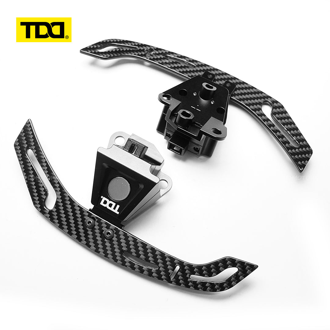 TDD 3MM Glossy Carbon Fiber Magnetic Steering Wheel Paddle Shifters For Lexus IS NX RC 200 250 300 350 for TOYOTA 86 BRZ