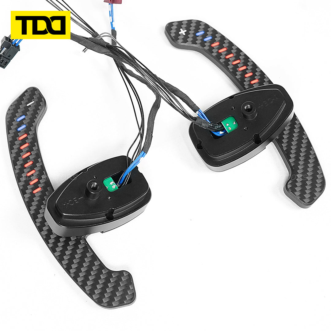 TDD Carbon Fiber Magnetic LED Paddle Shifters For Mercedes Benz X156 X204 C117 X117 W218 X218 R231 Class:GLA GLK CLA CLS SL