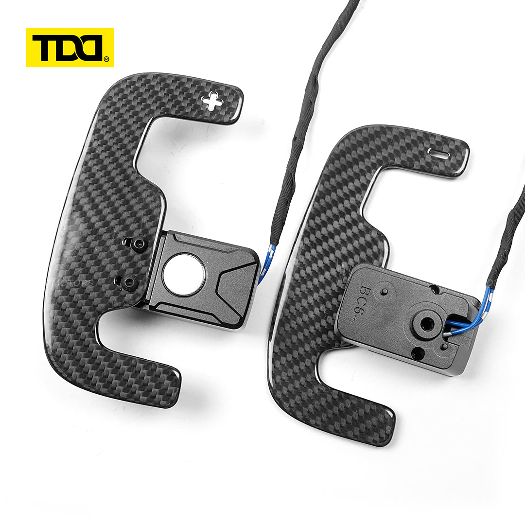 Glossy Carbon Fiber Magnetic Paddle Shifters For Mercedes Benz C-Class 2021-2022 W206 W213 W214 CLS/AMG (2022)