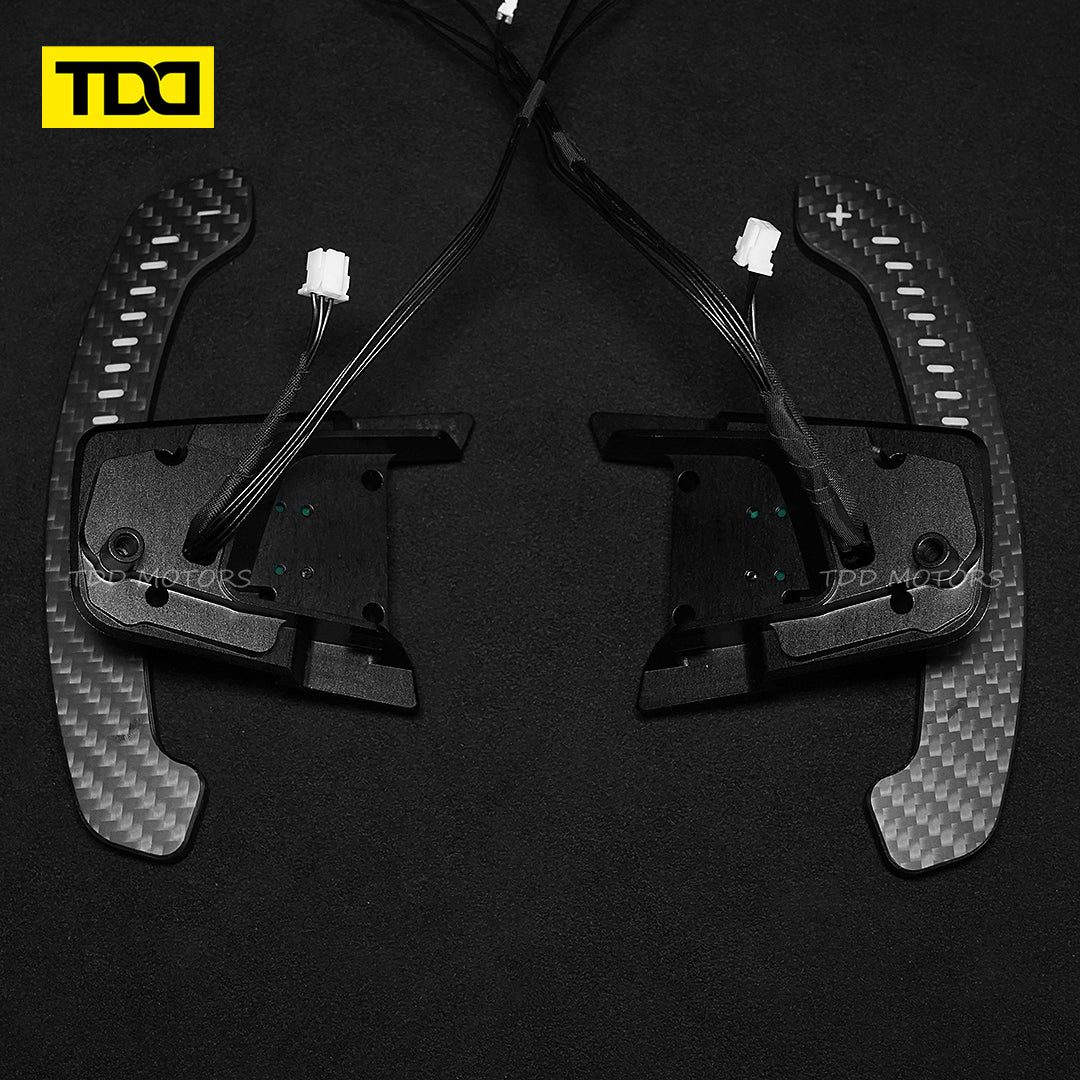 TDD Carbon Fiber Magnetic LED Paddle Shifters For Volkswagen GTI Golf 7 Golf R MK7/7.5 VW GTI Scirocco