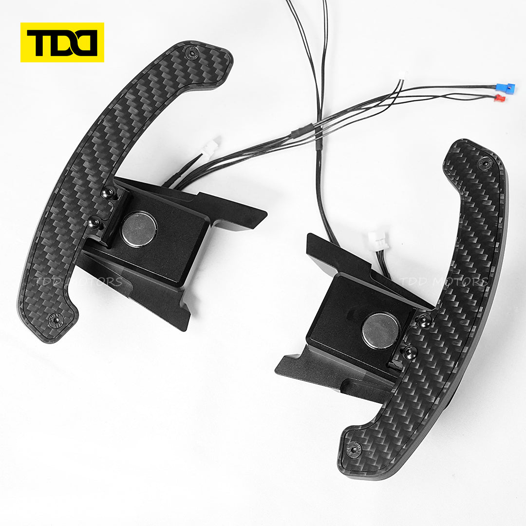 TDD Carbon Fiber Magnetic LED Paddle Shifters For Volkswagen GTI Golf 7 Golf R MK7/7.5 VW GTI Scirocco