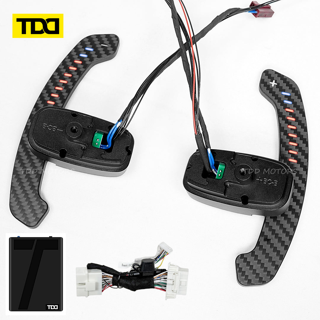 TDD Carbon Fiber Magnetic LED Paddle Shifters For Mercedes Benz AMG 2016+
