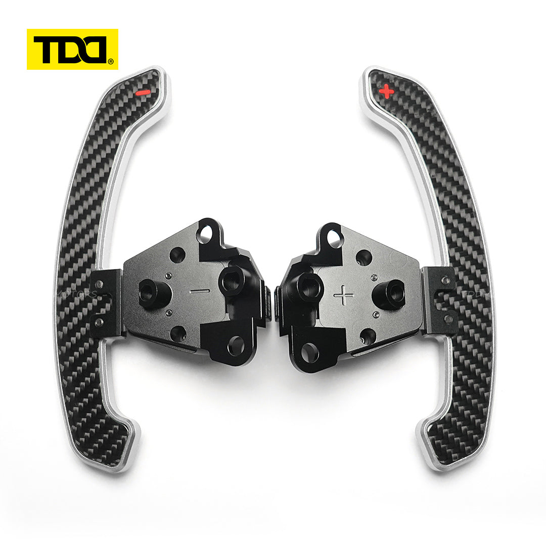 TDD Glossy Carbon Fiber & Aluminum Alloy Magentic Paddle Shifters For Lexus IS NX RC 200 250 300 350 for TOYOTA 86 BRZ