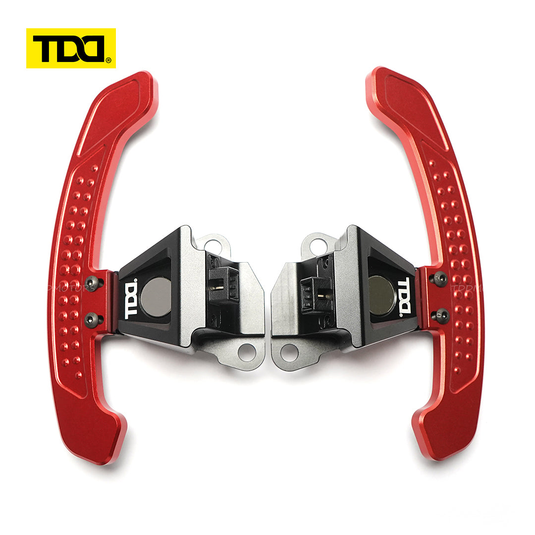 TDD Glossy Carbon Fiber & Aluminum Alloy Magentic Paddle Shifters For Lexus IS NX RC 200 250 300 350 for TOYOTA 86 BRZ