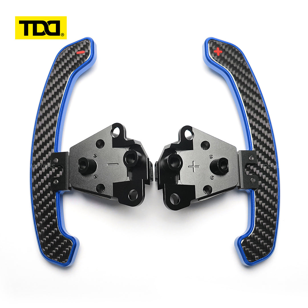 TDD Glossy Carbon Fiber & Aluminum Alloy Magentic Paddle Shifters For Lexus IS NX RC 200 250 300 350 for TOYOTA 86 BRZ