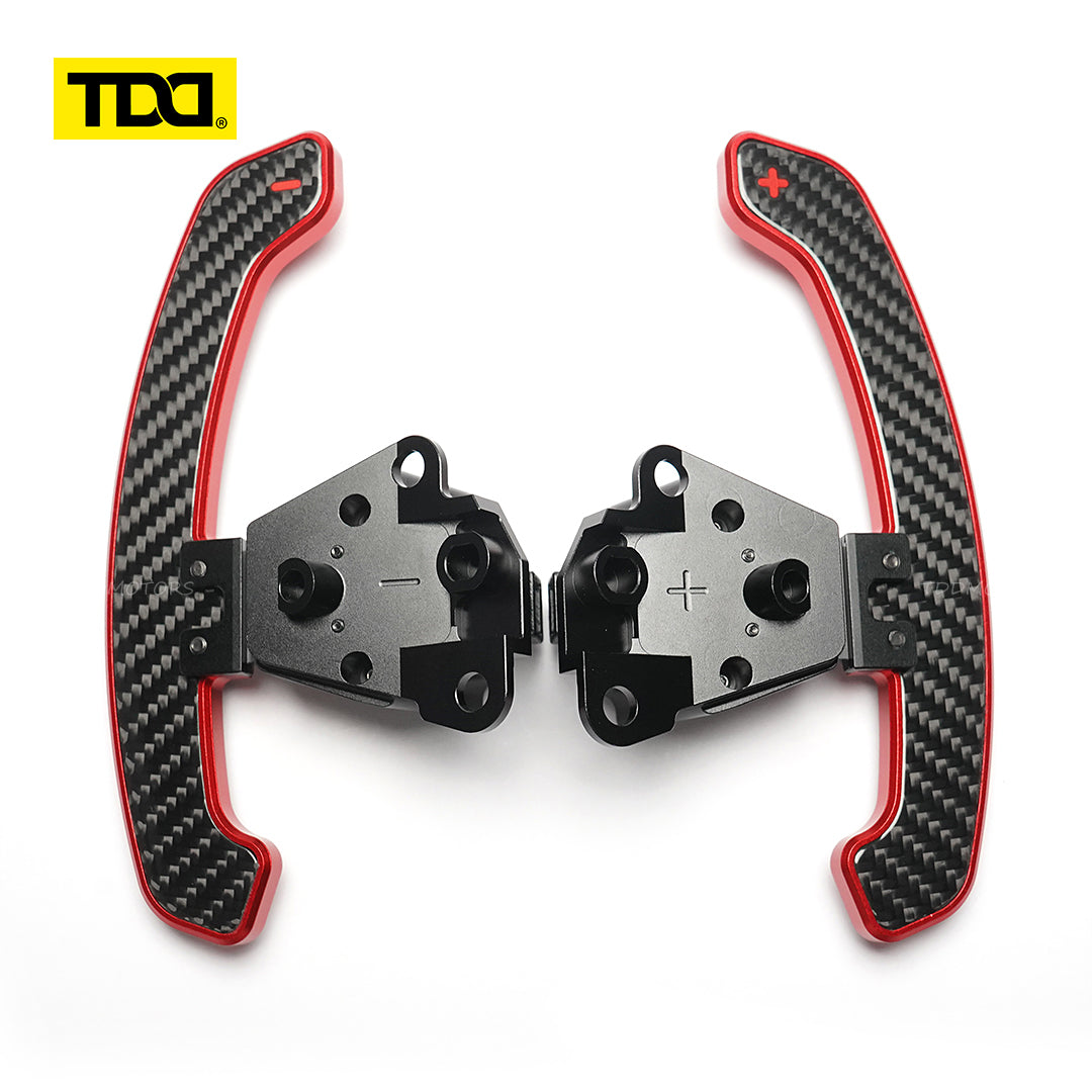 TDD Glossy Carbon Fiber & Aluminum Alloy Magentic Paddle Shifters For Lexus IS NX RC 200 250 300 350 for TOYOTA 86 BRZ