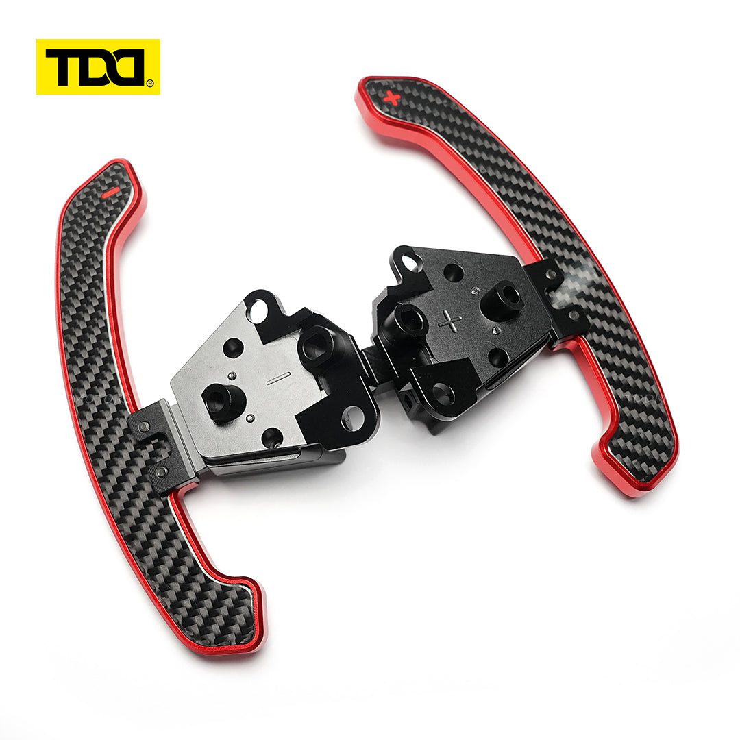 TDD Glossy Carbon Fiber & Aluminum Alloy Magentic Paddle Shifters For Lexus IS NX RC 200 250 300 350 for TOYOTA 86 BRZ