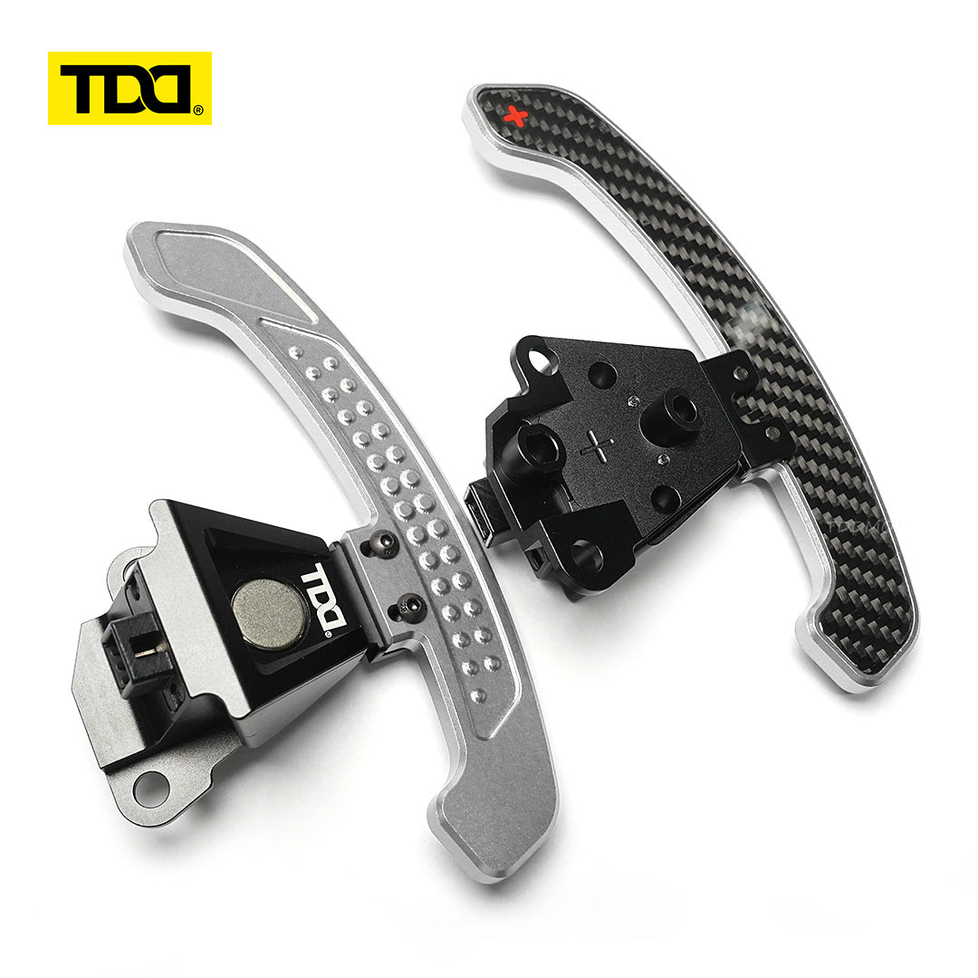 TDD Glossy Carbon Fiber & Aluminum Alloy Magentic Paddle Shifters For Lexus IS NX RC 200 250 300 350 for TOYOTA 86 BRZ