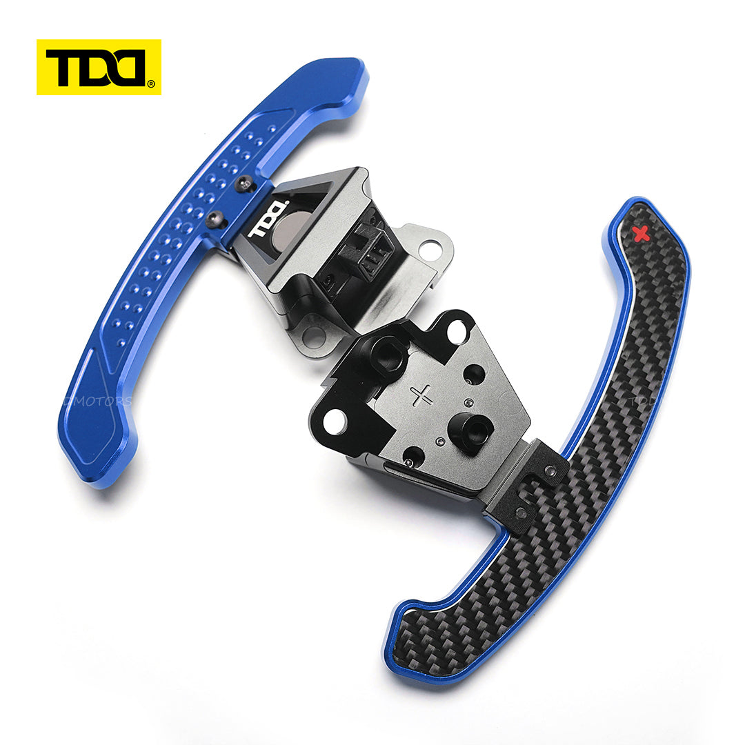 TDD Glossy Carbon Fiber & Aluminum Alloy Magentic Paddle Shifters For Lexus IS NX RC 200 250 300 350 for TOYOTA 86 BRZ