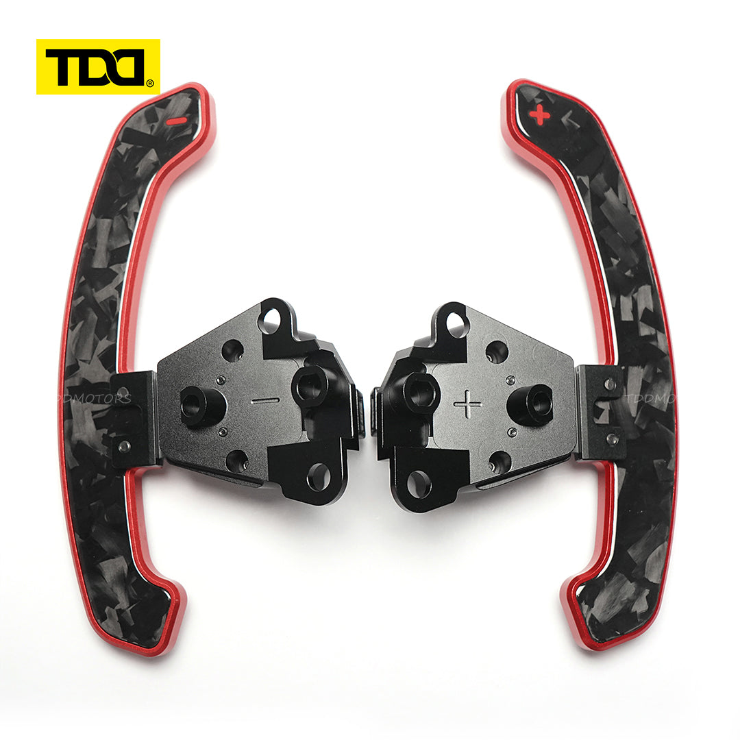 TDD Glossy Carbon Fiber & Aluminum Alloy Magentic Paddle Shifters For Lexus IS NX RC 200 250 300 350 for TOYOTA 86 BRZ