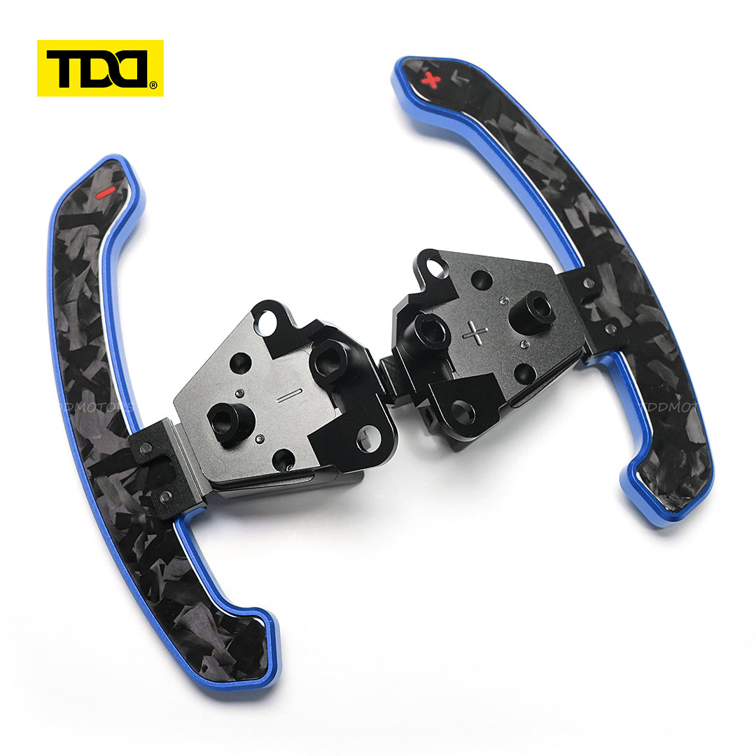 TDD Glossy Carbon Fiber & Aluminum Alloy Magentic Paddle Shifters For Lexus IS NX RC 200 250 300 350 for TOYOTA 86 BRZ