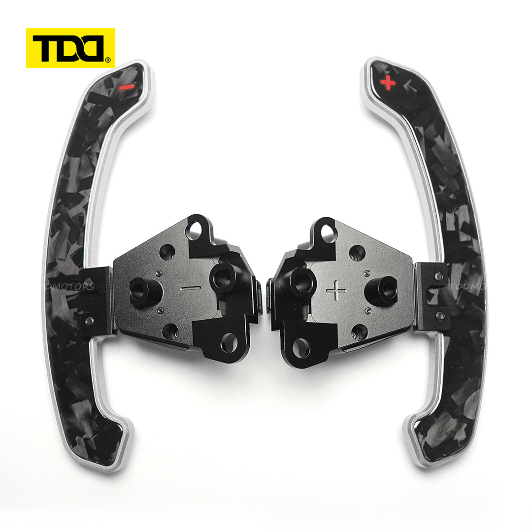 TDD Glossy Carbon Fiber & Aluminum Alloy Magentic Paddle Shifters For Lexus IS NX RC 200 250 300 350 for TOYOTA 86 BRZ