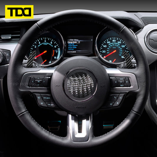 TDD Magnetic Carbon Fiber Paddle Shifters For Mustang 2015-2023