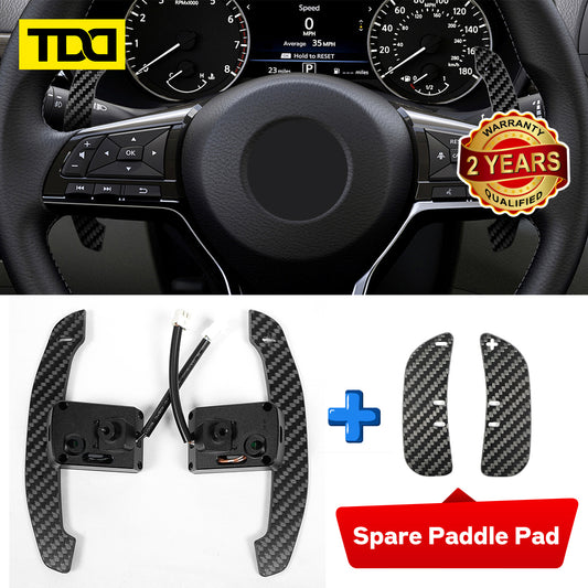 TDD Carbon Fiber Magnetic Paddle Shifters For Nissan Micra VERSA 20 21