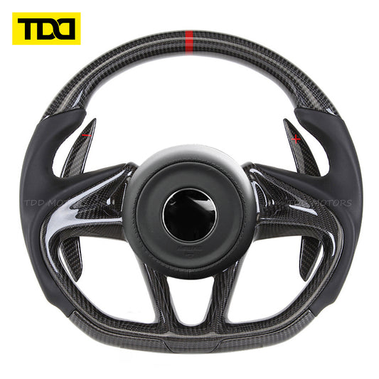 TDD Motors 100% Real Carbon Fiber Steering Wheel for McLaren 720S 12C 570 540C 600LT