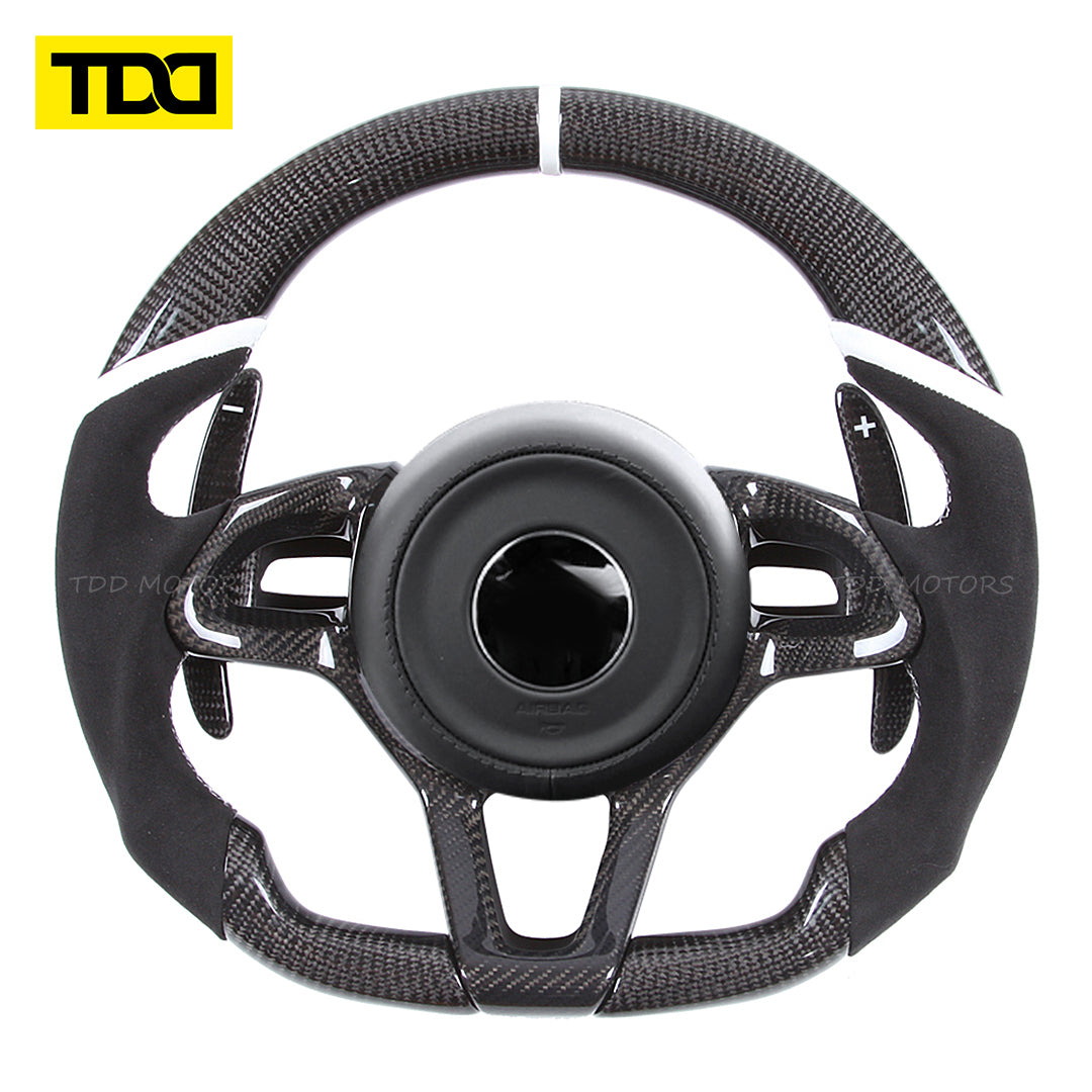 TDD Motors 100% Real Carbon Fiber Steering Wheel for Mclaren 520S MP4-12C / 650 570S 650S 675LT 720S GT