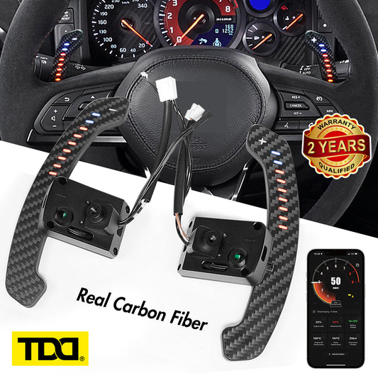 TDD Carbon Fiber Magnetic LED Paddle Shifters For Nissan GTR R35 2017+