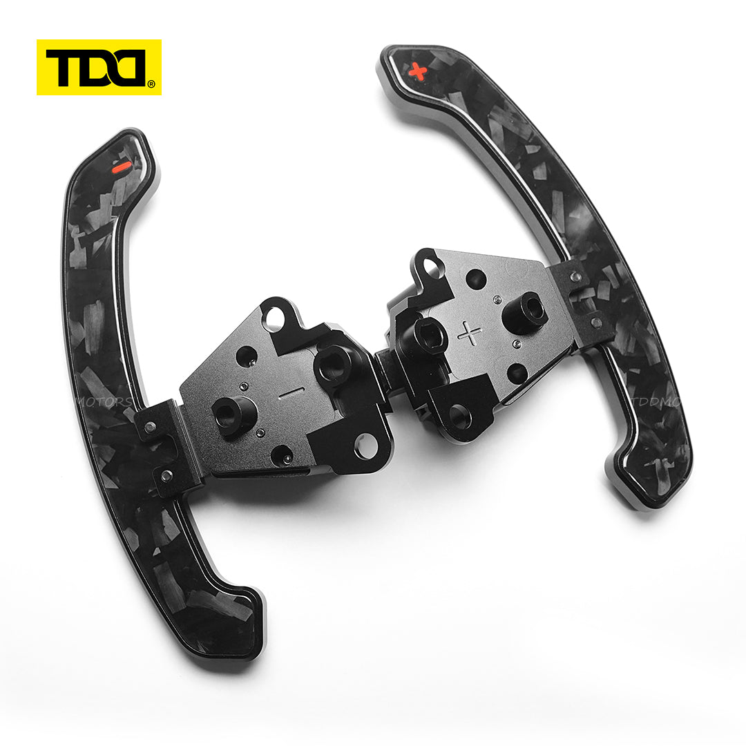 TDD Glossy Carbon Fiber & Aluminum Alloy Magentic Paddle Shifters For Lexus IS NX RC 200 250 300 350 for TOYOTA 86 BRZ