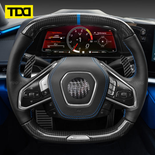 (PRE-SELL) TDD Magnetic Carbon Fiber Paddle Shifters For Chevrolet C8 Corvette