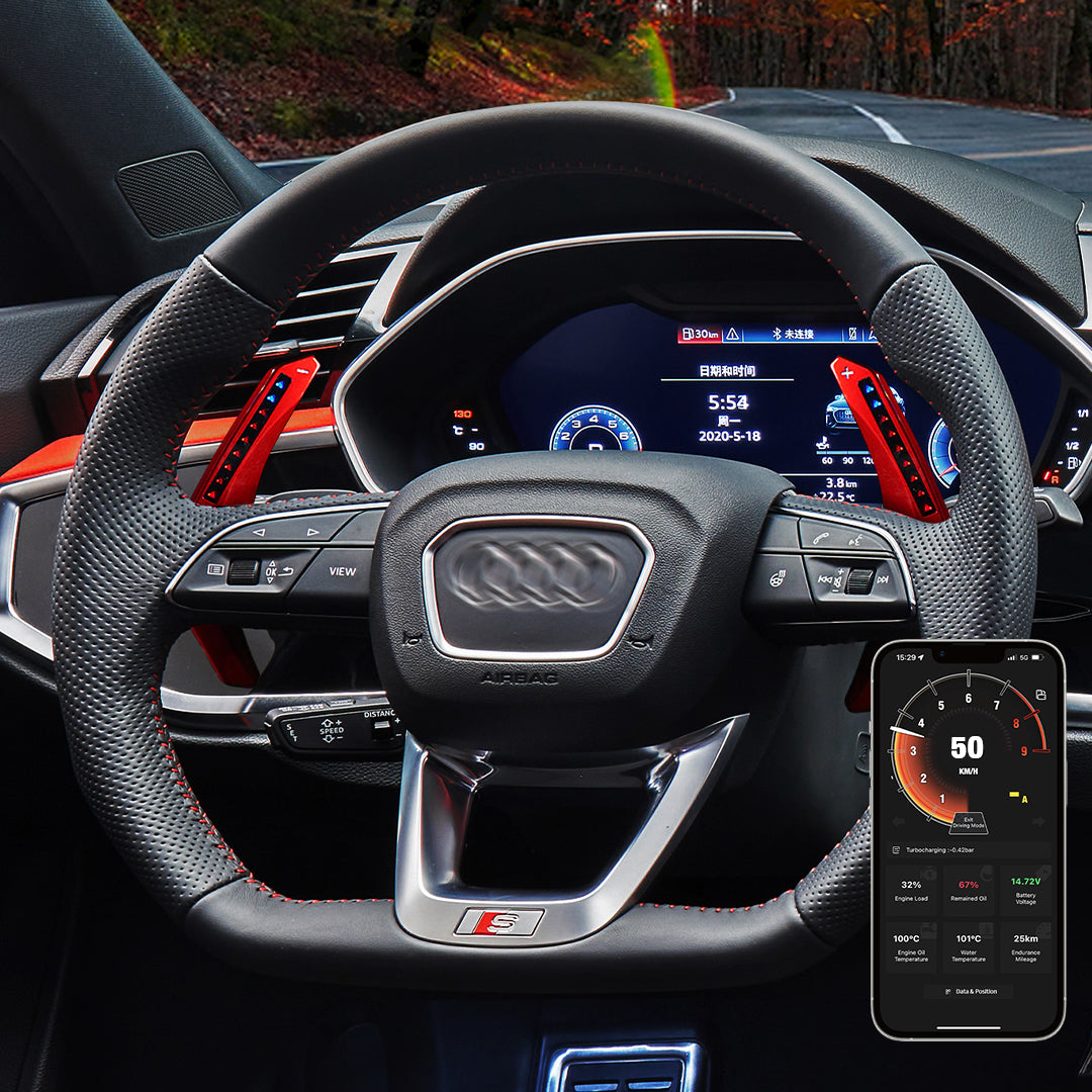 TDD Motors LED Paddle Shifter Extension for Audi Q3：2019-2021_x000b_Q5L：2018-2021/RSQ3：2020 RS5:2021-2022/Q8：2017-2021