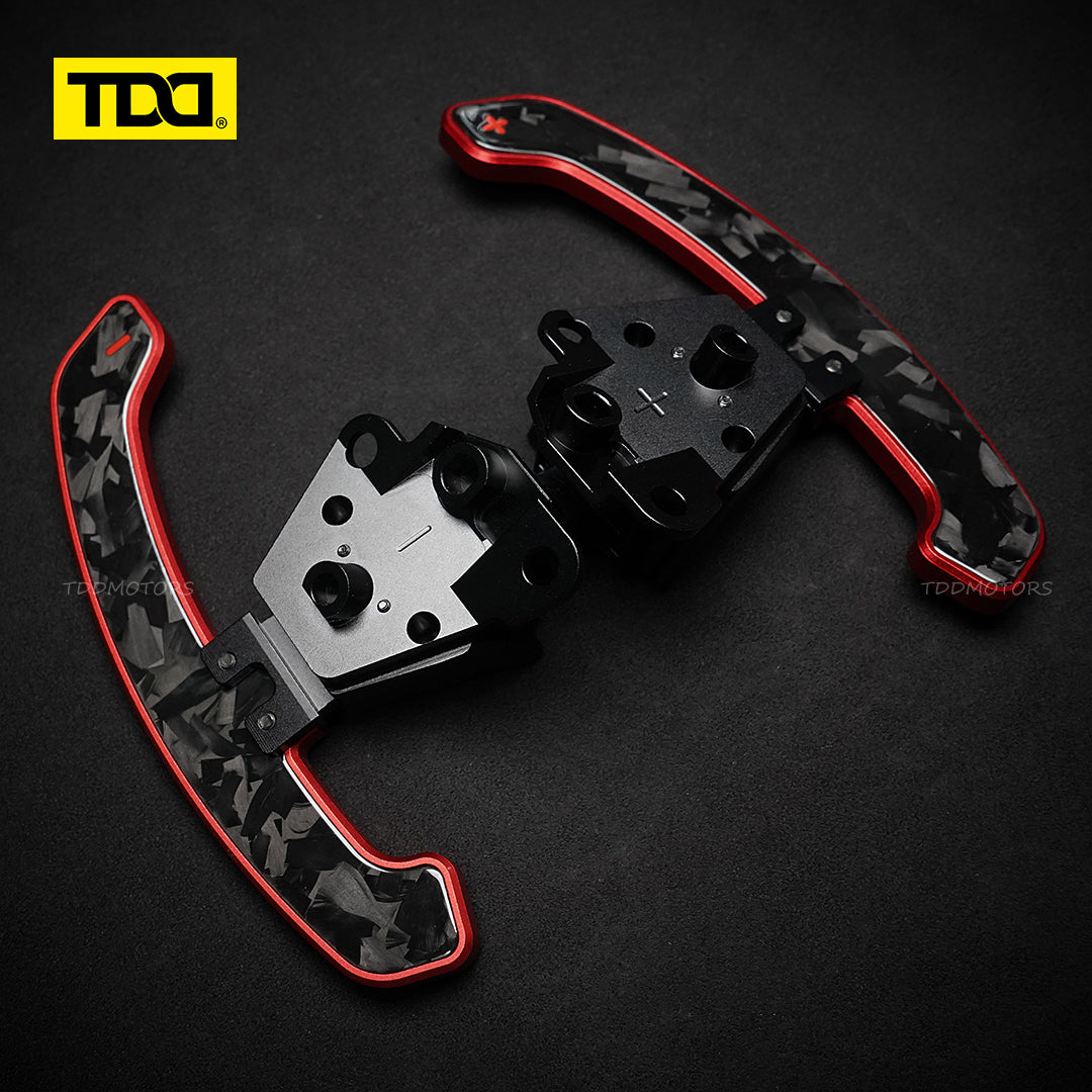 TDD Glossy Carbon Fiber & Aluminum Alloy Magentic Paddle Shifters For Lexus IS NX RC 200 250 300 350 for TOYOTA 86 BRZ
