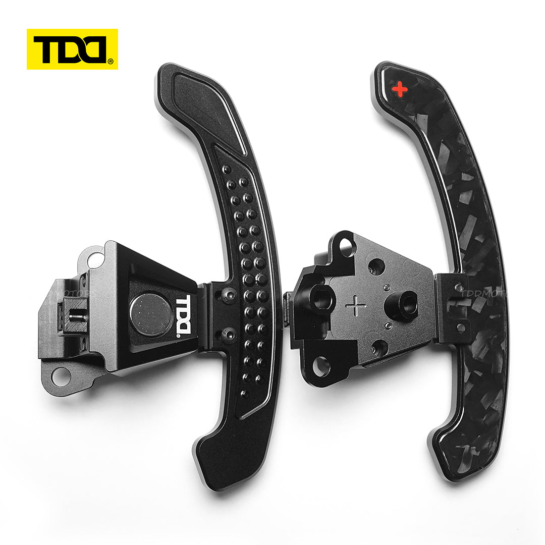 TDD Glossy Carbon Fiber & Aluminum Alloy Magentic Paddle Shifters For Lexus IS NX RC 200 250 300 350 for TOYOTA 86 BRZ