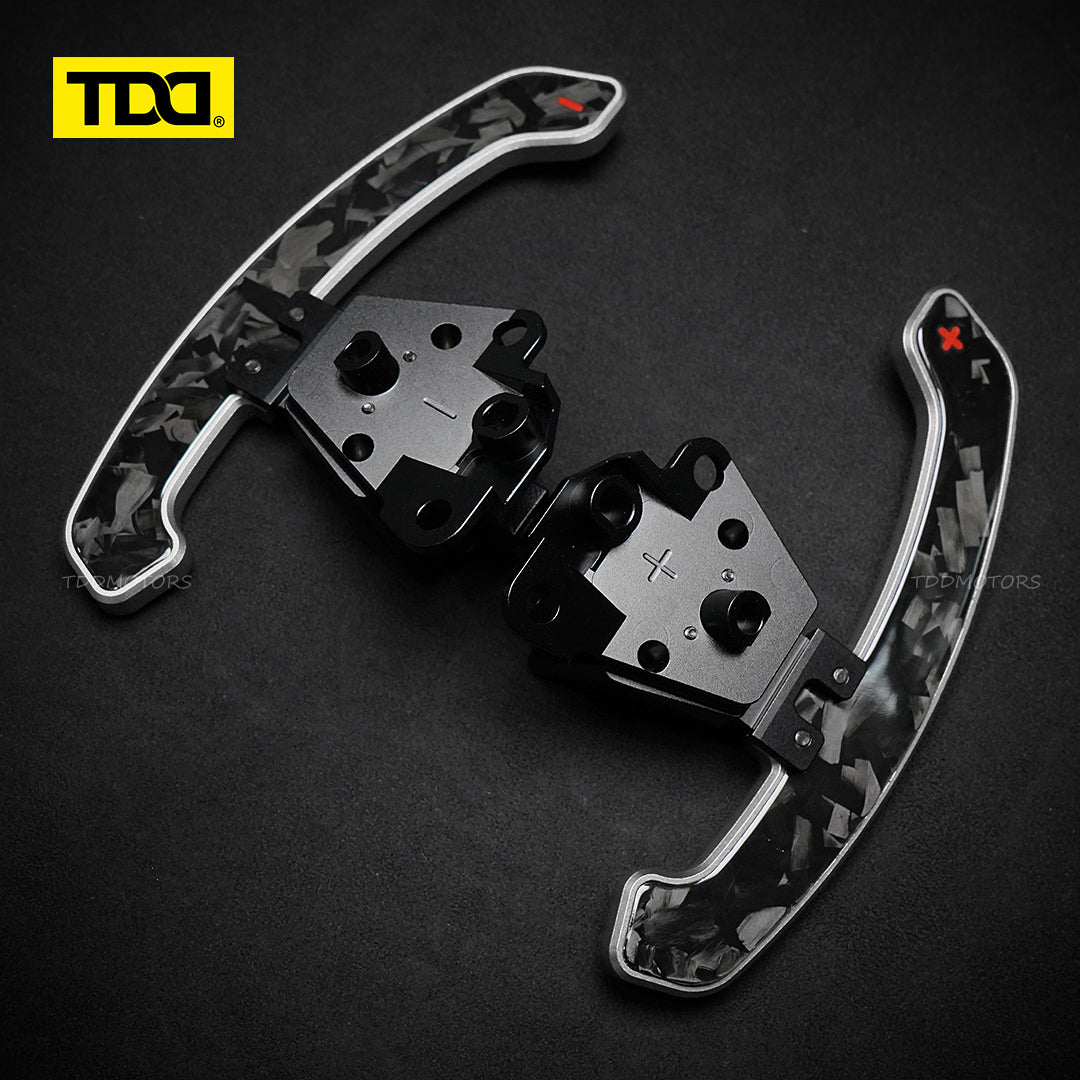 TDD Glossy Carbon Fiber & Aluminum Alloy Magentic Paddle Shifters For Lexus IS NX RC 200 250 300 350 for TOYOTA 86 BRZ