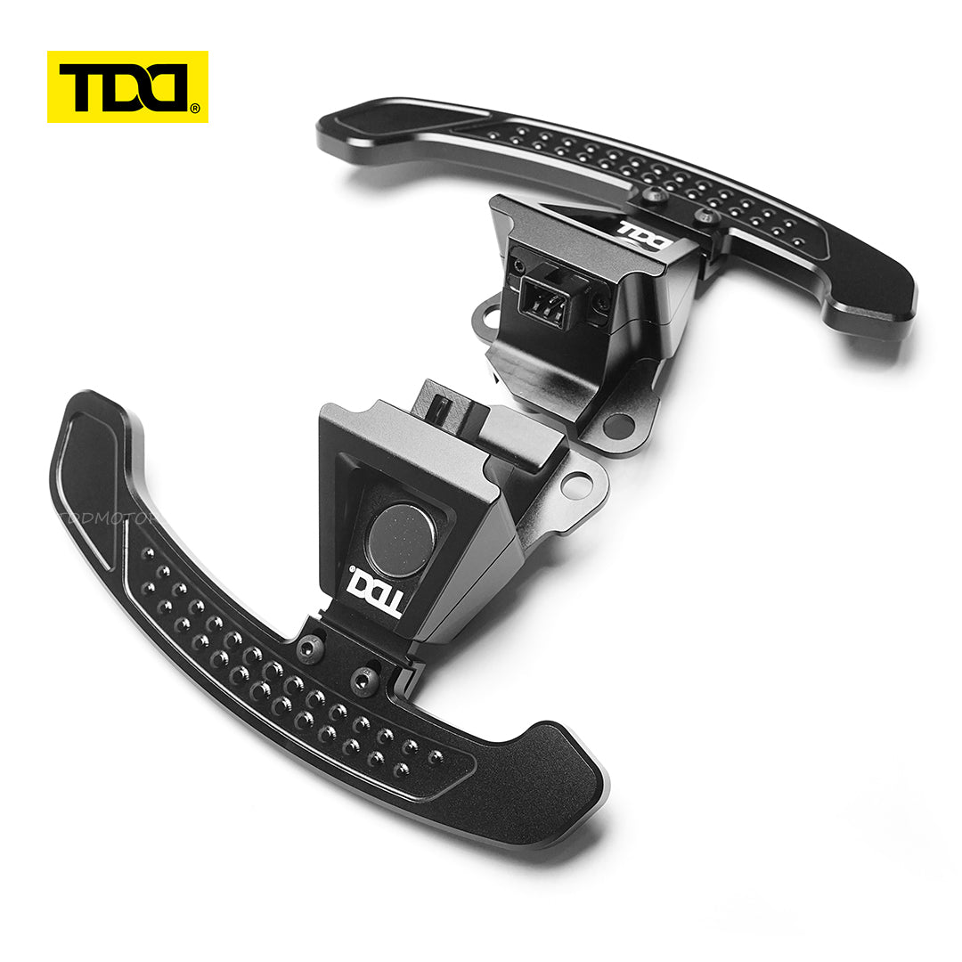 TDD Glossy Carbon Fiber & Aluminum Alloy Magentic Paddle Shifters For Lexus IS NX RC 200 250 300 350 for TOYOTA 86 BRZ