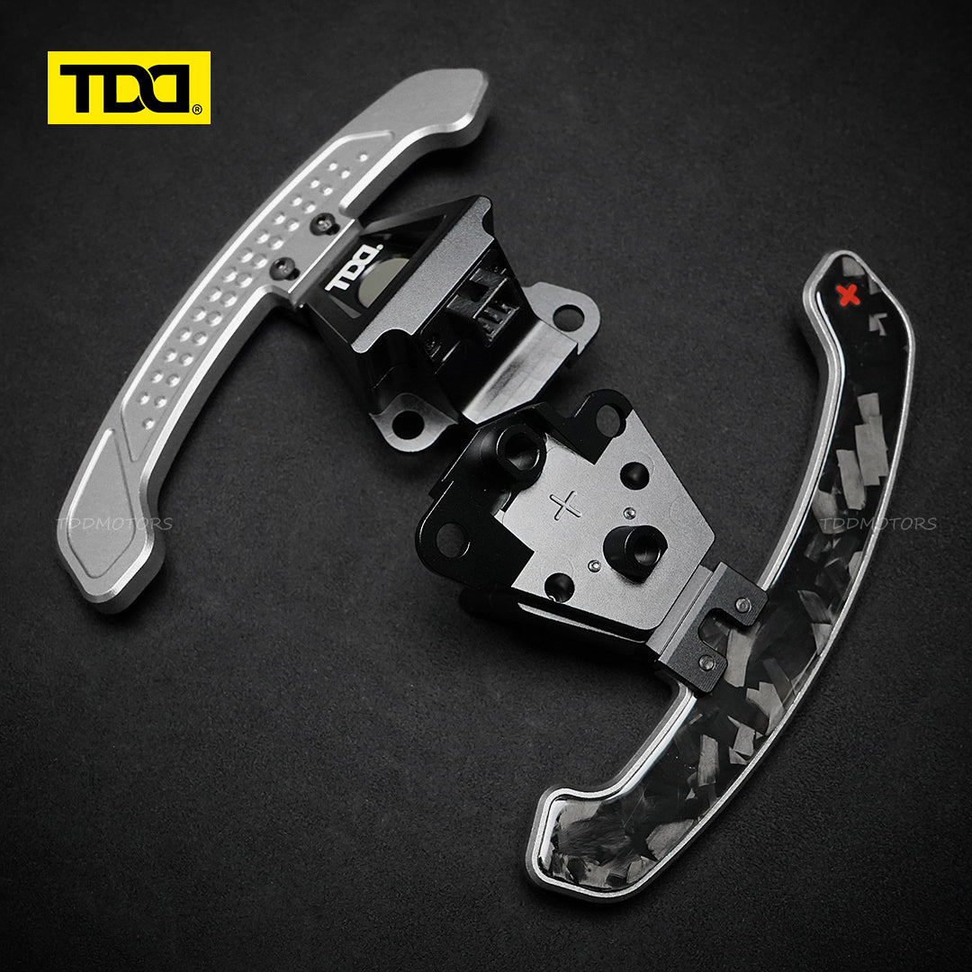 TDD Glossy Carbon Fiber & Aluminum Alloy Magentic Paddle Shifters For Lexus IS NX RC 200 250 300 350 for TOYOTA 86 BRZ