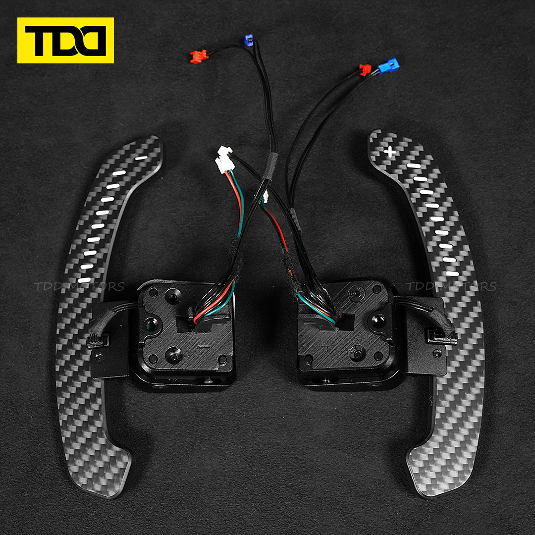 Carbon Fiber Magnetic LED Paddle Shifters For BMW F10 F06 F07 F11 F18 F12 F13 F01 F02 F30 F31 F32 F33 F34 2 3 4 5 6 7 Series G20 G30 G32 G38 G12 G01 G80 F90 F92 30 X3: G01 X4: G02 X5: G05 X6: G06 X7 G07 F20 F30 F32 F34 F36 F80 I8