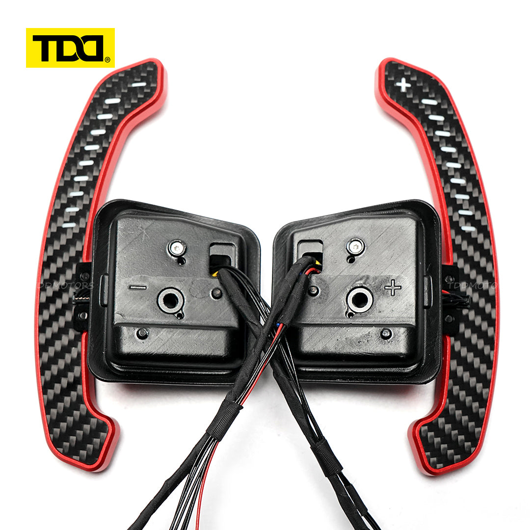 TDD Carbon Fiber Magnetic LED Paddle Shifters For BMW E90 M3 E92 M3 E93 M3 X5M X6M E70 E71