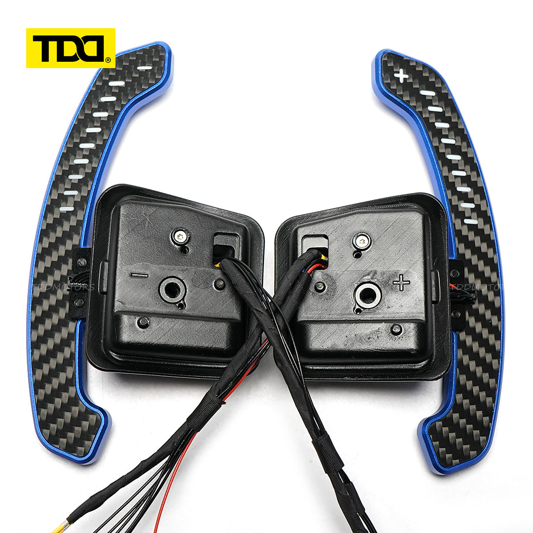 TDD Carbon Fiber Magnetic LED Paddle Shifters For BMW E90 M3 E92 M3 E93 M3 X5M X6M E70 E71