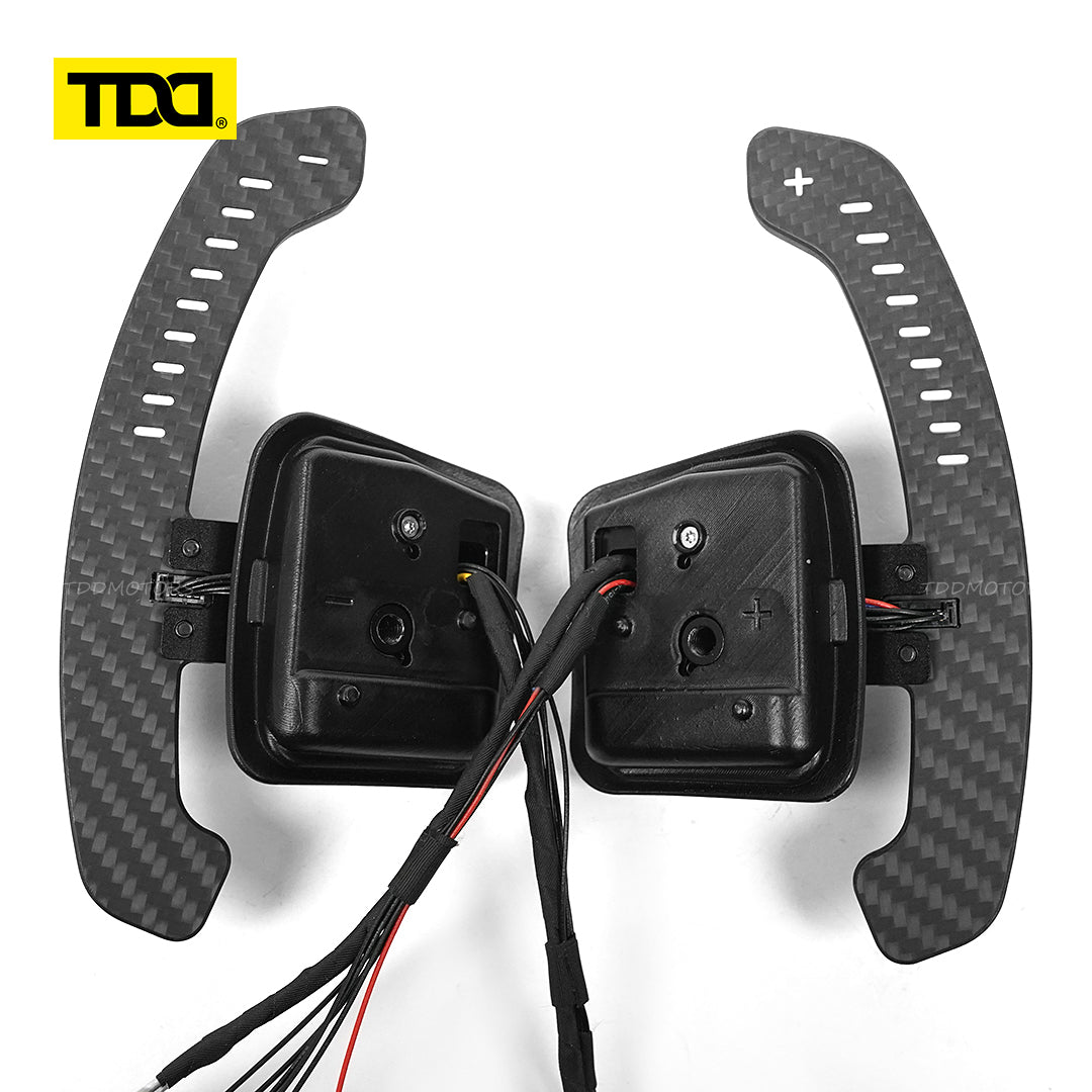 TDD Carbon Fiber Magnetic LED Paddle Shifters For BMW E90 M3 E92 M3 E93 M3 X5M X6M E70 E71