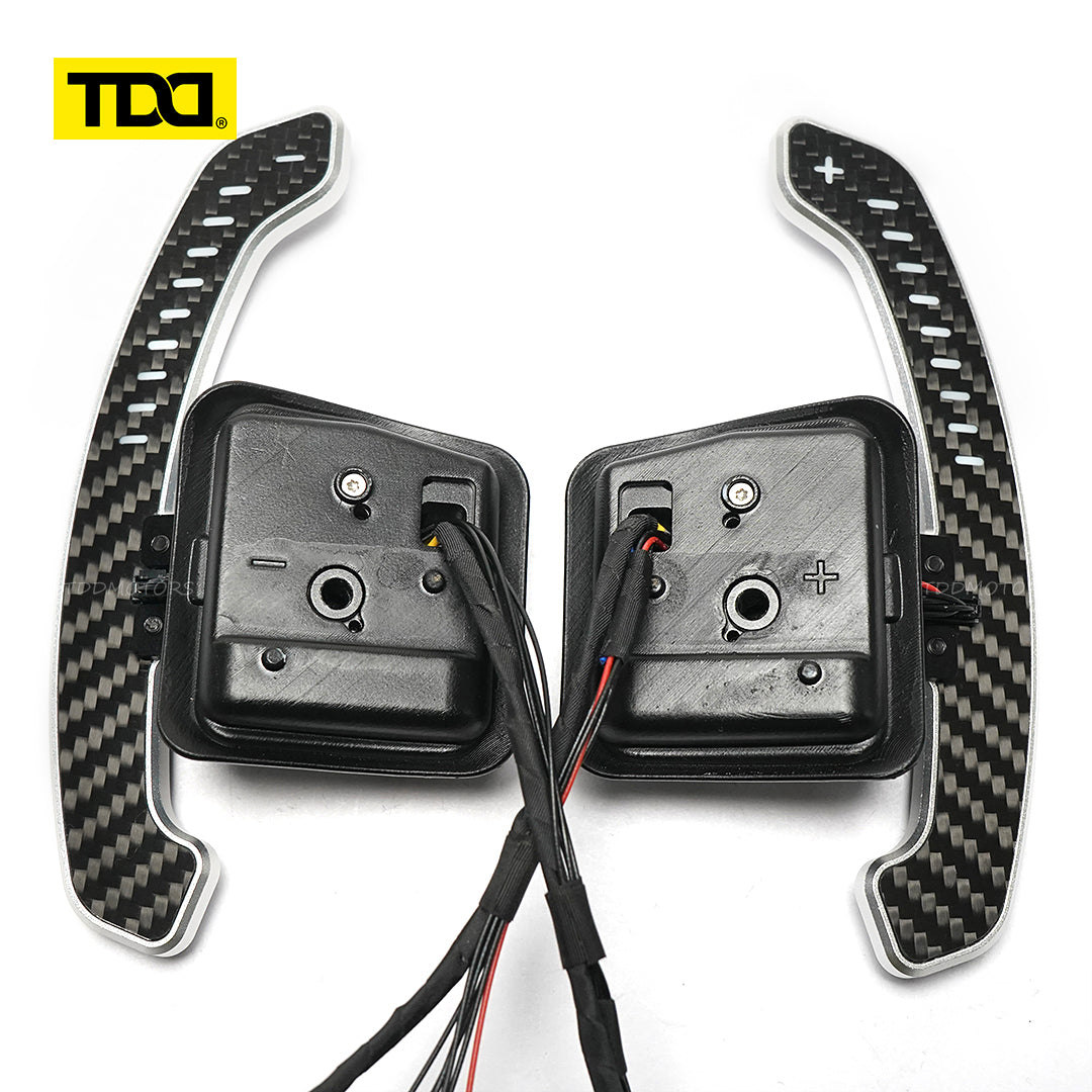 TDD Carbon Fiber Magnetic LED Paddle Shifters For BMW E90 M3 E92 M3 E93 M3 X5M X6M E70 E71