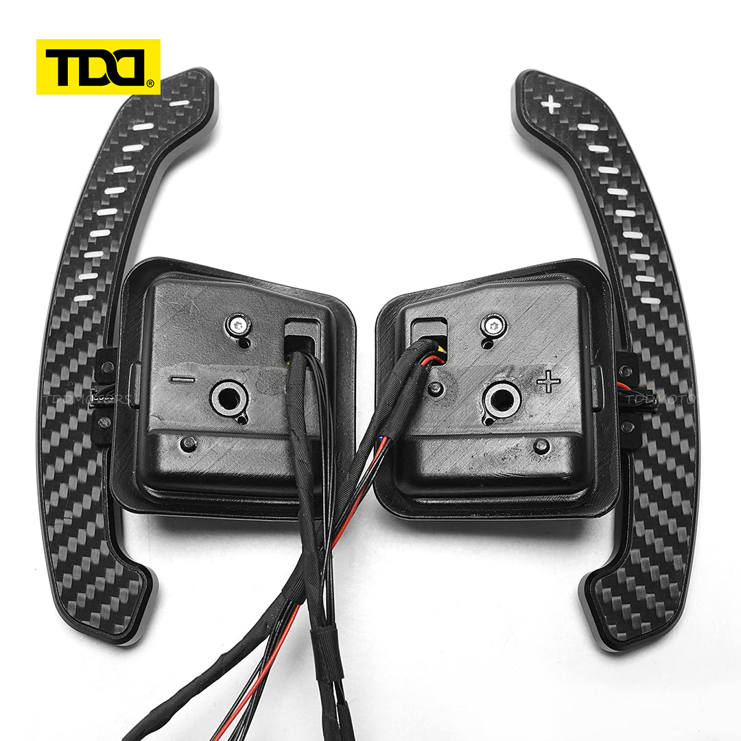 TDD Carbon Fiber Magnetic LED Paddle Shifters For BMW E90 M3 E92 M3 E93 M3 X5M X6M E70 E71