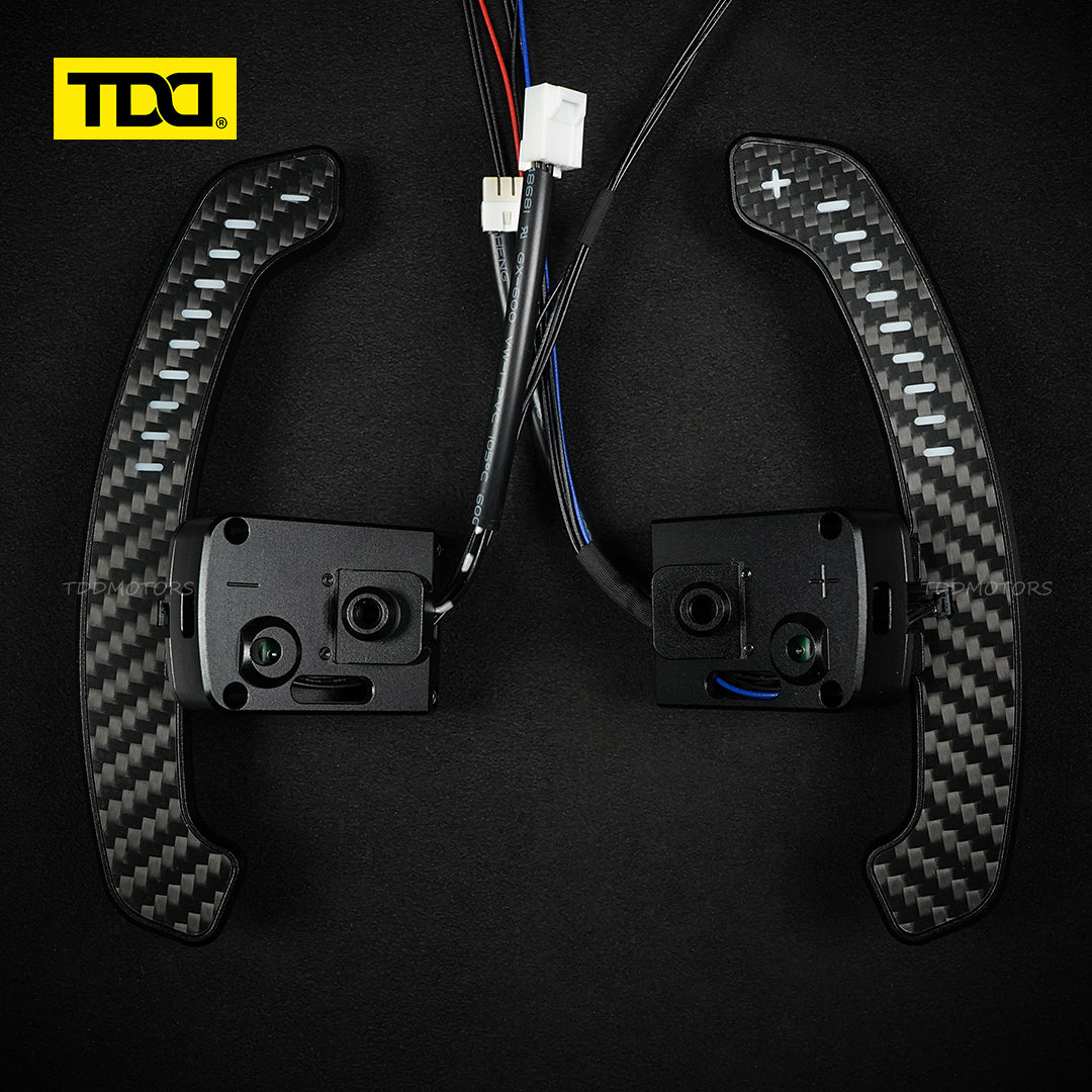 TDD Carbon Fiber Magnetic LED Paddle Shifters For Nissan