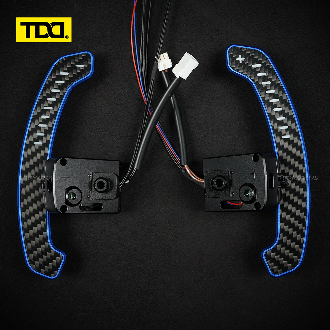 TDD Carbon Fiber Magnetic LED Paddle Shifters For Nissan