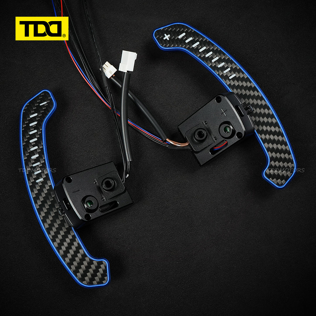 TDD Carbon Fiber LED Magnetic Paddle Shifters for Nissan GTR R35 Infiniti QX50 QX60