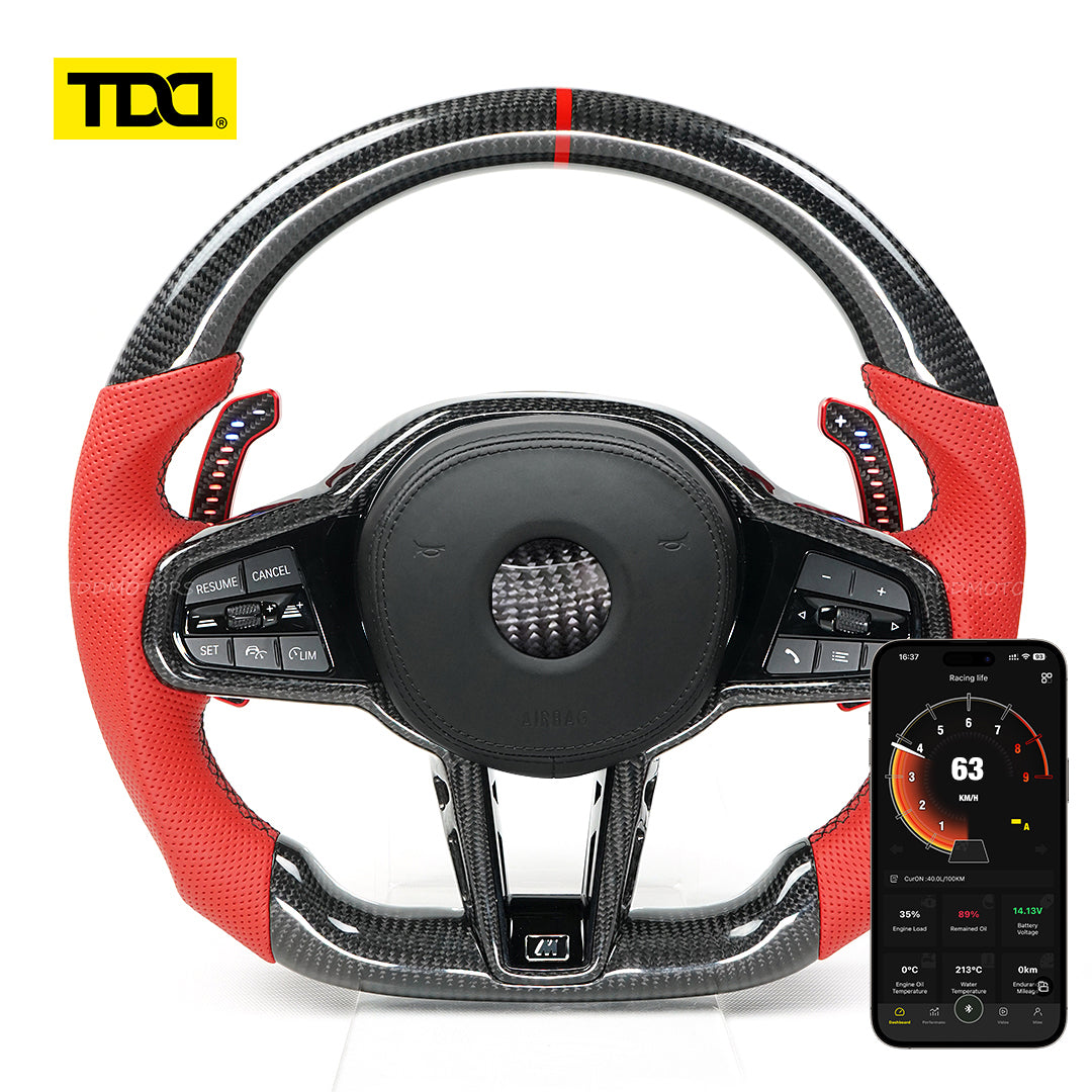 TDD Motors  CARBON FIBER STEERING WHEEL for BMW  M4 CS G8X LCI