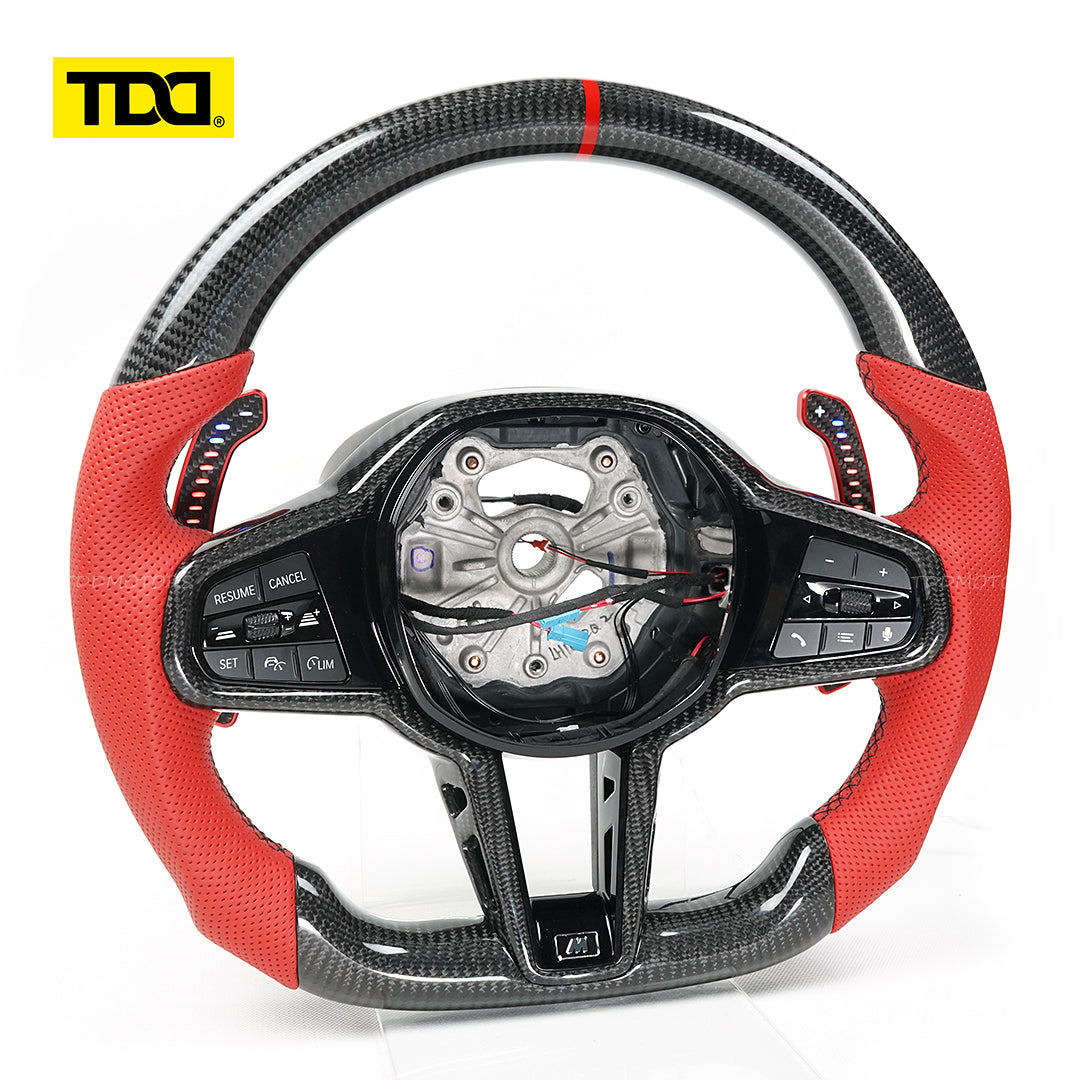 TDD Motors  CARBON FIBER STEERING WHEEL for BMW  M4 CS G8X LCI