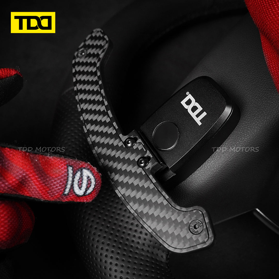 TDD Carbon Fiber Magnetic LED Paddle Shifters For Mercedes Benz W221, Class: S AMG