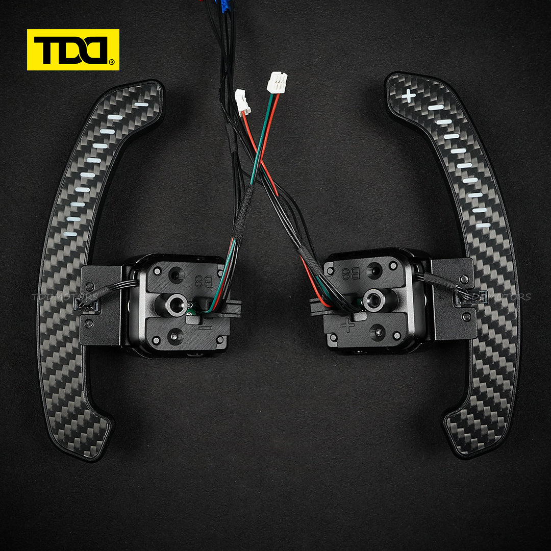 TDD Carbon Fiber Magnetic LED Paddle Shifters For Seat Leon Cupra Formentor Leon ST