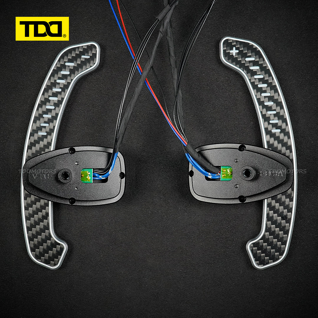 TDD Carbon Fiber LED Magnetic Paddle Shifters for Mercedes Benz W205,S205 W213 N293 W24 C117,X117