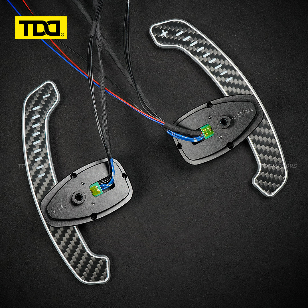 TDD Carbon Fiber LED Magnetic Paddle Shifters for Mercedes Benz W205,S205 W213 N293 W24 C117,X117