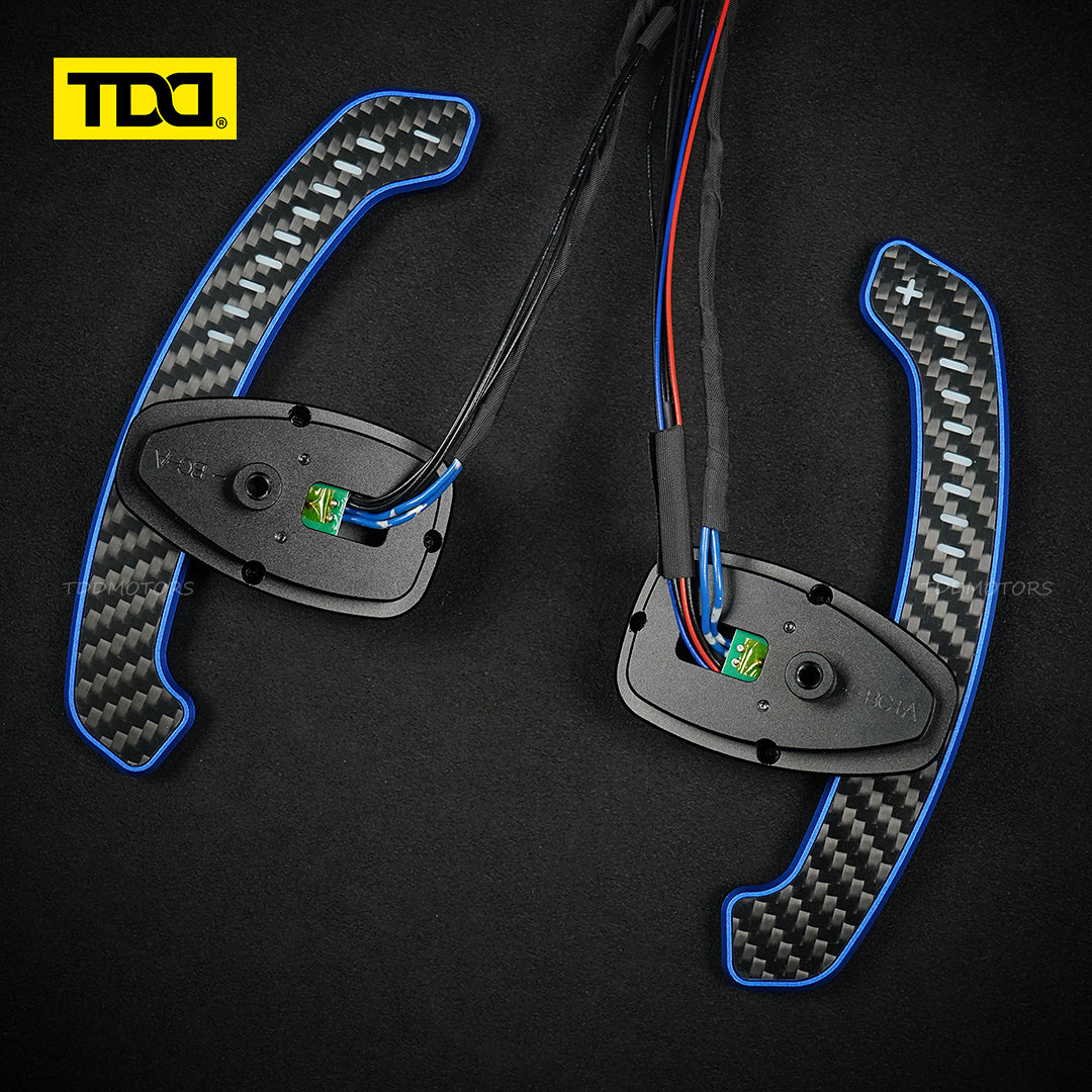 TDD Carbon Fiber LED Magnetic Paddle Shifters for Mercedes Benz W205,S205 W213 N293 W24 C117,X117