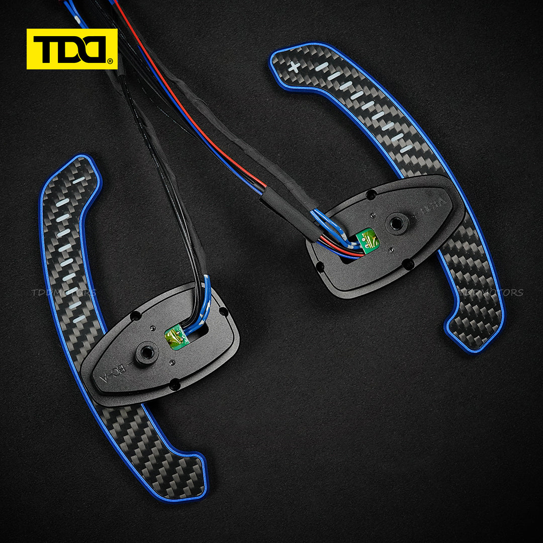 TDD Carbon Fiber LED Magnetic Paddle Shifters for Mercedes Benz W205,S205 W213 N293 W24 C117,X117